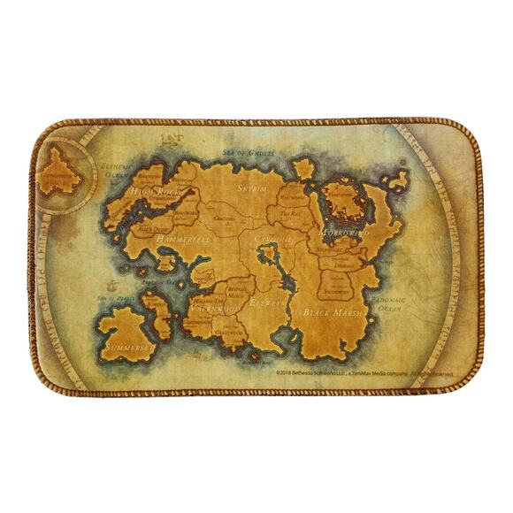 Loot Crate Elder Scrolls ESO Skyrim Tamriel Map 10x6 Thick Mousepad NEW - Picture 1 of 3